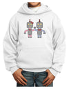 Cute Robot Love Youth Hoodie Pullover Sweatshirt-Youth Hoodie-TooLoud-White-XS-Davson Sales