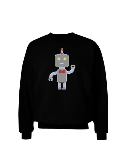 Cute Robot Male Adult Dark Sweatshirt-Sweatshirts-TooLoud-Black-Small-Davson Sales