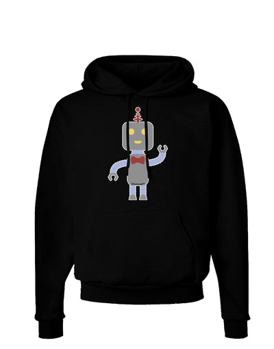 Cute Robot Male Dark Hoodie Sweatshirt-Hoodie-TooLoud-Black-Small-Davson Sales