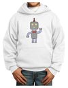 Cute Robot Male Youth Hoodie Pullover Sweatshirt-Youth Hoodie-TooLoud-White-XS-Davson Sales