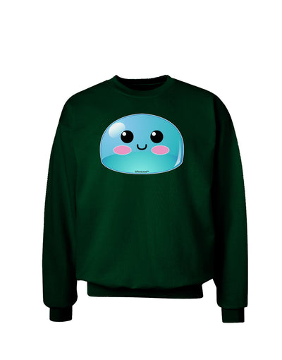 Cute RPG Slime - Blue Adult Dark Sweatshirt by TooLoud-Sweatshirts-TooLoud-Deep-Forest-Green-Small-Davson Sales