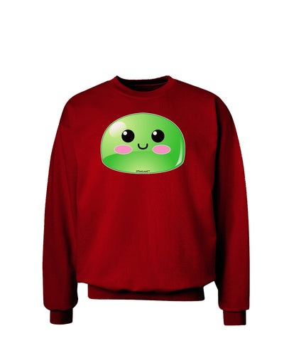 Cute RPG Slime - Green Adult Dark Sweatshirt by TooLoud-Sweatshirts-TooLoud-Deep-Red-Small-Davson Sales