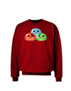 Cute RPG Slime - Trio Adult Dark Sweatshirt by TooLoud-Sweatshirts-TooLoud-Deep-Red-Small-Davson Sales