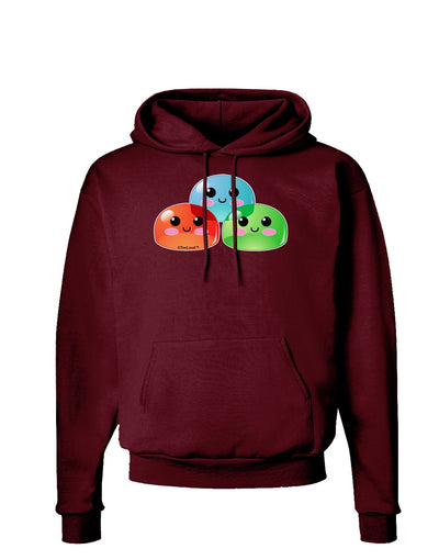 Cute RPG Slime - Trio Dark Hoodie Sweatshirt by TooLoud-Hoodie-TooLoud-Maroon-Small-Davson Sales