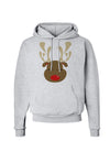 Cute Rudolph Reindeer Face Christmas Hoodie Sweatshirt-Hoodie-TooLoud-AshGray-Small-Davson Sales