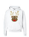 Cute Rudolph Reindeer Face Christmas Hoodie Sweatshirt-Hoodie-TooLoud-White-Small-Davson Sales