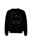 Cute Rudolph Silhouette - Christmas Adult Dark Sweatshirt by TooLoud-Sweatshirts-TooLoud-Black-Small-Davson Sales