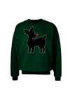 Cute Rudolph Silhouette - Christmas Adult Dark Sweatshirt by TooLoud-Sweatshirts-TooLoud-Deep-Forest-Green-Small-Davson Sales