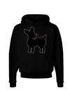 Cute Rudolph Silhouette - Christmas Dark Hoodie Sweatshirt by TooLoud-Hoodie-TooLoud-Black-Small-Davson Sales