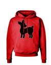 Cute Rudolph Silhouette - Christmas Dark Hoodie Sweatshirt by TooLoud-Hoodie-TooLoud-Red-Small-Davson Sales