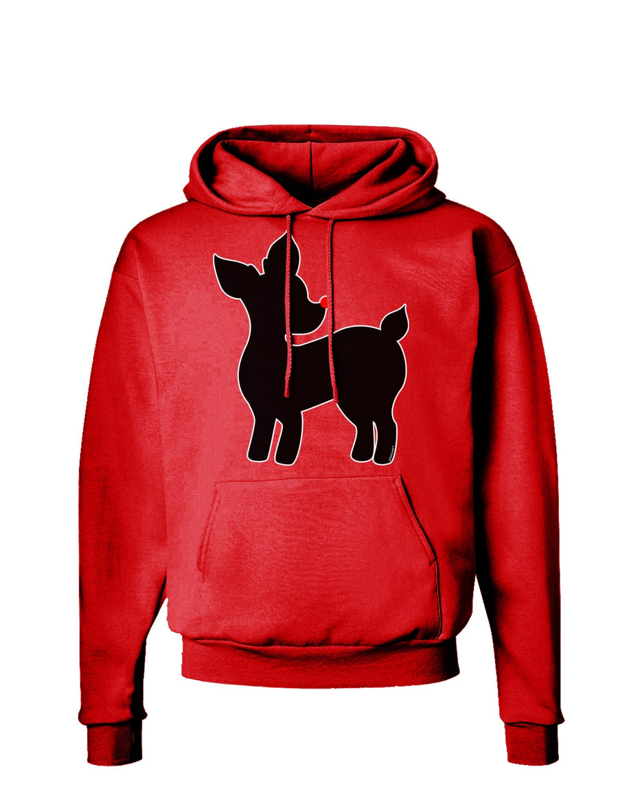 Cute Rudolph Silhouette - Christmas Dark Hoodie Sweatshirt by TooLoud-Hoodie-TooLoud-Black-Small-Davson Sales