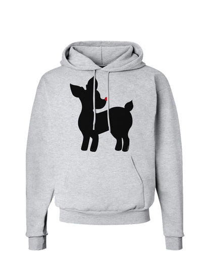 Cute Rudolph Silhouette - Christmas Hoodie Sweatshirt by TooLoud-Hoodie-TooLoud-AshGray-Small-Davson Sales