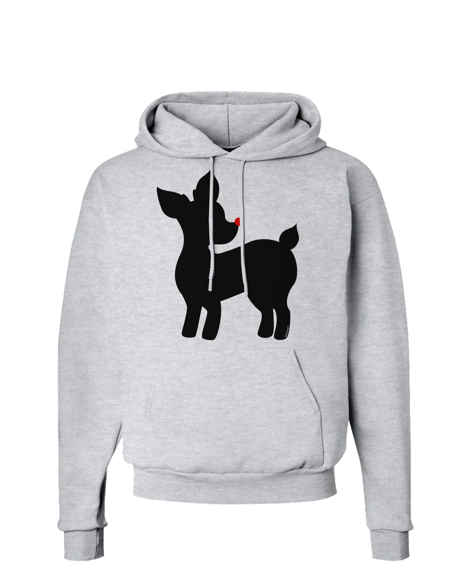 Cute Rudolph Silhouette - Christmas Hoodie Sweatshirt by TooLoud-Hoodie-TooLoud-White-Small-Davson Sales