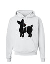 Cute Rudolph Silhouette - Christmas Hoodie Sweatshirt by TooLoud-Hoodie-TooLoud-White-Small-Davson Sales