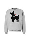 Cute Rudolph Silhouette - Christmas Sweatshirt by TooLoud-Sweatshirts-TooLoud-AshGray-Small-Davson Sales