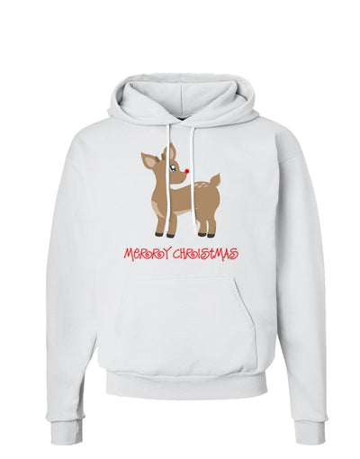 Cute Rudolph the Reindeer - Merry Christmas Hoodie Sweatshirt by TooLoud-Hoodie-TooLoud-White-Small-Davson Sales