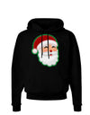 Cute Santa Claus Face Faux Applique Dark Hoodie Sweatshirt-Hoodie-TooLoud-Black-Small-Davson Sales