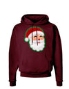 Cute Santa Claus Face Faux Applique Dark Hoodie Sweatshirt-Hoodie-TooLoud-Maroon-Small-Davson Sales