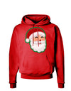 Cute Santa Claus Face Faux Applique Dark Hoodie Sweatshirt-Hoodie-TooLoud-Red-Small-Davson Sales