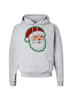 Cute Santa Claus Face Faux Applique Hoodie Sweatshirt-Hoodie-TooLoud-AshGray-Small-Davson Sales