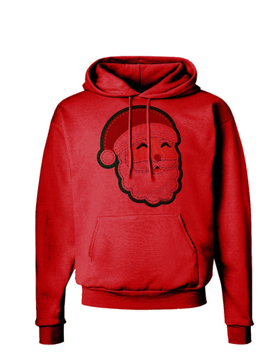 Cute Santa Claus Face Faux Applique Hoodie Sweatshirt-Hoodie-TooLoud-Red-Small-Davson Sales