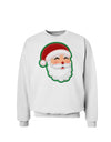 Cute Santa Claus Face Faux Applique Sweatshirt-Sweatshirts-TooLoud-White-Small-Davson Sales