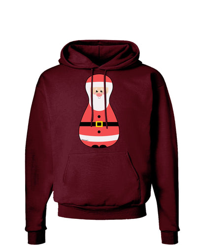 Cute Santa Matryoshka Nesting Doll - Christmas Dark Hoodie Sweatshirt-Hoodie-TooLoud-Maroon-Small-Davson Sales