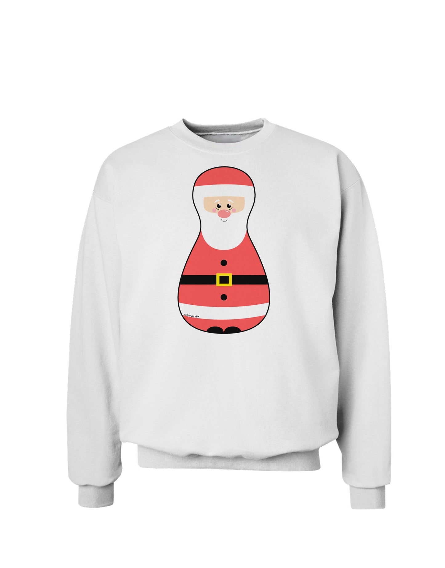 Cute Santa Matryoshka Nesting Doll - Christmas Sweatshirt-Sweatshirts-TooLoud-White-Small-Davson Sales