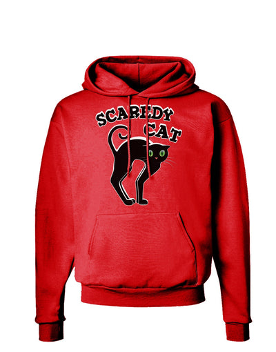 Cute Scaredy Cat Black Cat Halloween Dark Hoodie Sweatshirt-Hoodie-TooLoud-Red-Small-Davson Sales