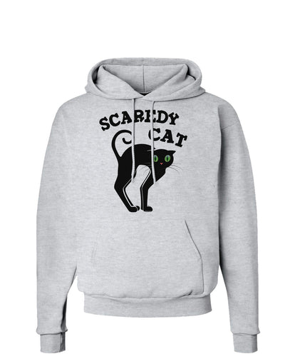 Cute Scaredy Cat Black Cat Halloween Hoodie Sweatshirt-Hoodie-TooLoud-AshGray-Small-Davson Sales