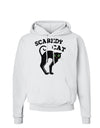 Cute Scaredy Cat Black Cat Halloween Hoodie Sweatshirt-Hoodie-TooLoud-White-Small-Davson Sales