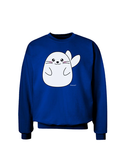 Cute Seal Adult Dark Sweatshirt by TooLoud-Sweatshirts-TooLoud-Deep-Royal-Blue-Small-Davson Sales