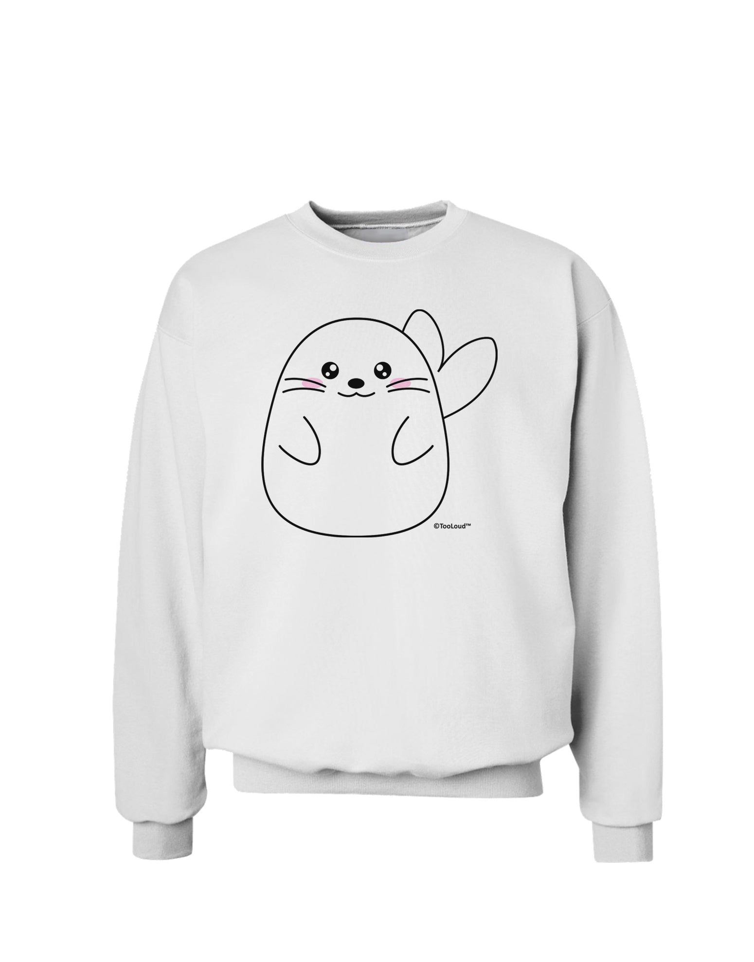Cute Seal Sweatshirt by TooLoud-Sweatshirts-TooLoud-White-Small-Davson Sales