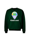 Cute Shaved Ice Chill Out Adult Dark Sweatshirt-Sweatshirts-TooLoud-Deep-Forest-Green-Small-Davson Sales