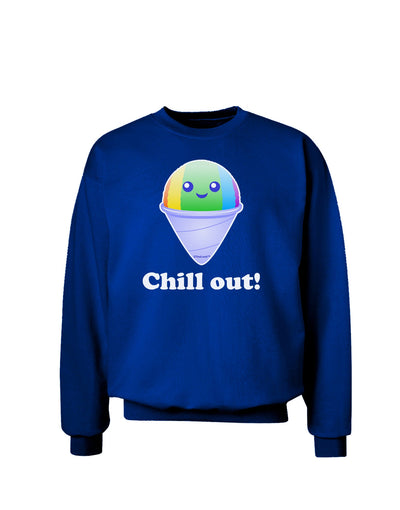 Cute Shaved Ice Chill Out Adult Dark Sweatshirt-Sweatshirts-TooLoud-Deep-Royal-Blue-Small-Davson Sales