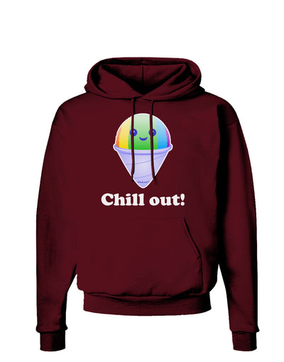 Cute Shaved Ice Chill Out Dark Hoodie Sweatshirt-Hoodie-TooLoud-Maroon-Small-Davson Sales