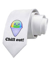 Cute Shaved Ice Chill Out Printed White Necktie