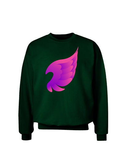 Cute Single Angel Wing Adult Dark Sweatshirt-Sweatshirts-TooLoud-Deep-Forest-Green-Small-Davson Sales