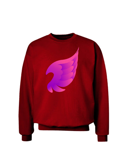 Cute Single Angel Wing Adult Dark Sweatshirt-Sweatshirts-TooLoud-Deep-Red-Small-Davson Sales