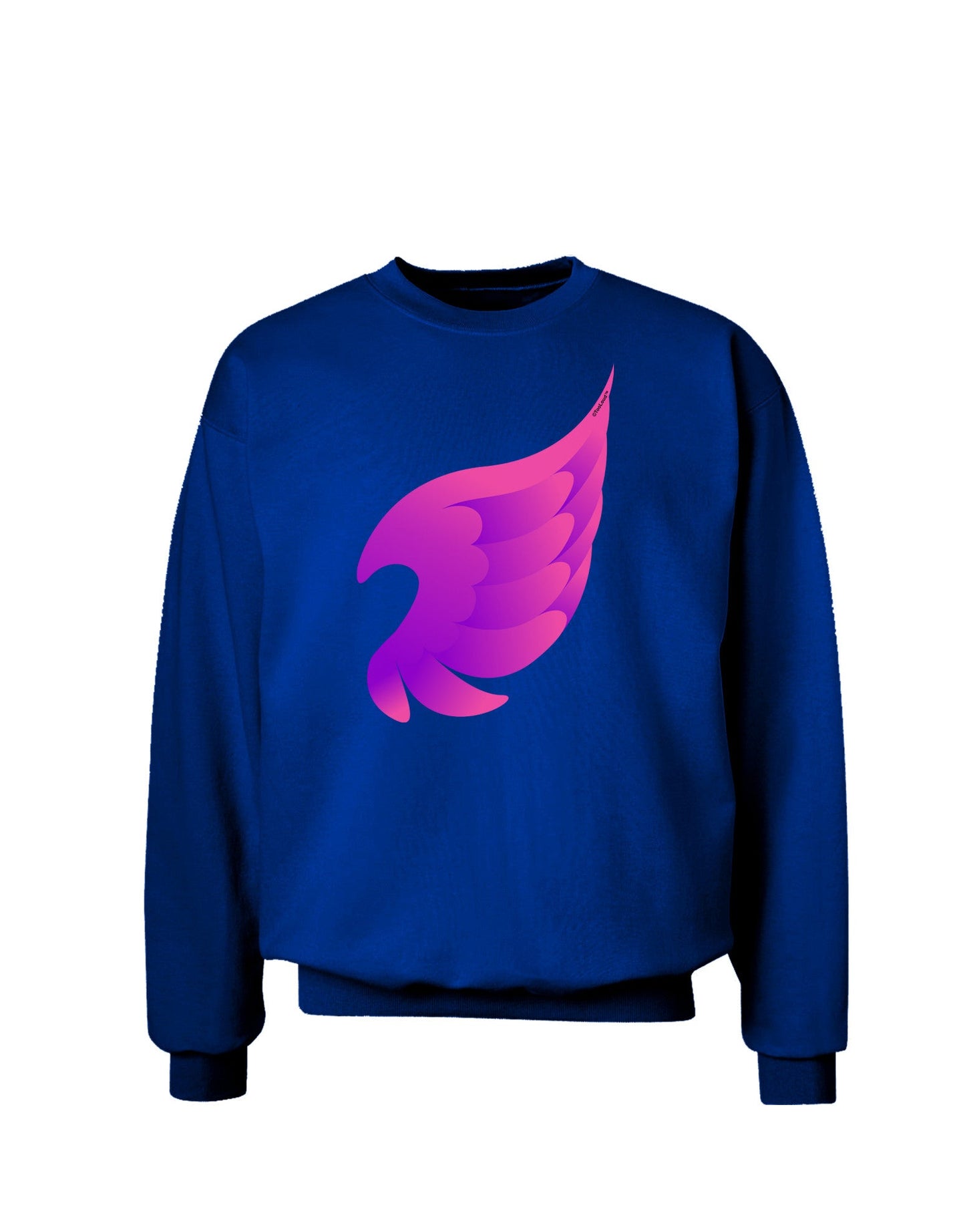 Cute Single Angel Wing Adult Dark Sweatshirt-Sweatshirts-TooLoud-Deep-Royal-Blue-Small-Davson Sales