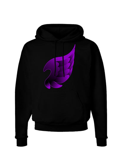 Cute Single Dark Angel Wing Black and Purple Dark Hoodie Sweatshirt-Hoodie-TooLoud-Black-Small-Davson Sales