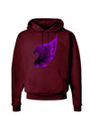 Cute Single Dark Angel Wing Black and Purple Dark Hoodie Sweatshirt-Hoodie-TooLoud-Maroon-Small-Davson Sales