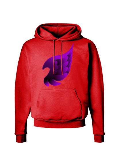 Cute Single Dark Angel Wing Black and Purple Dark Hoodie Sweatshirt-Hoodie-TooLoud-Red-Small-Davson Sales