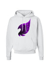 Cute Single Dark Angel Wing Black and Purple Hoodie Sweatshirt-Hoodie-TooLoud-White-Small-Davson Sales