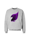 Cute Single Dark Angel Wing Black and Purple Sweatshirt-Sweatshirts-TooLoud-AshGray-Small-Davson Sales