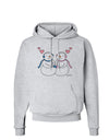 Cute Snowman and Snowwoman Couple Hoodie Sweatshirt by TooLoud-Hoodie-TooLoud-AshGray-Small-Davson Sales