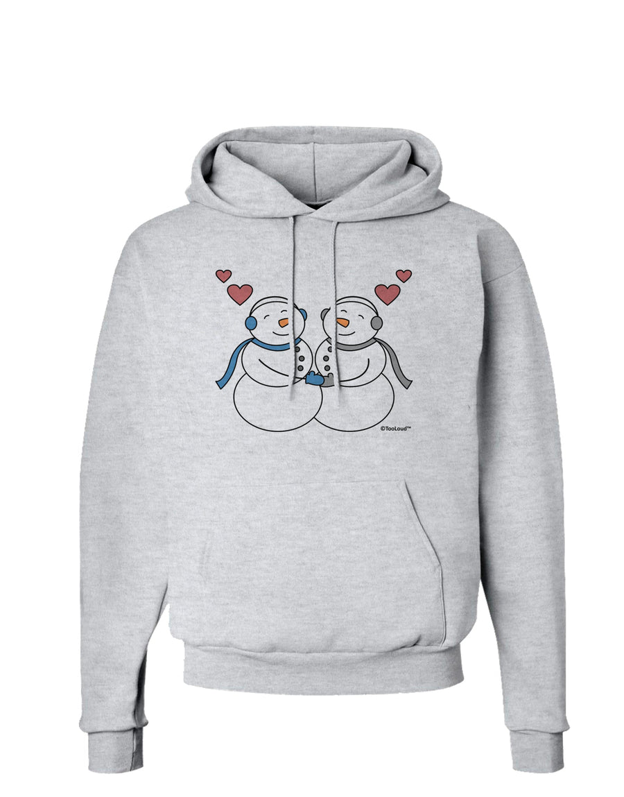 Cute Snowman Couple Hoodie Sweatshirt by TooLoud-Hoodie-TooLoud-White-Small-Davson Sales