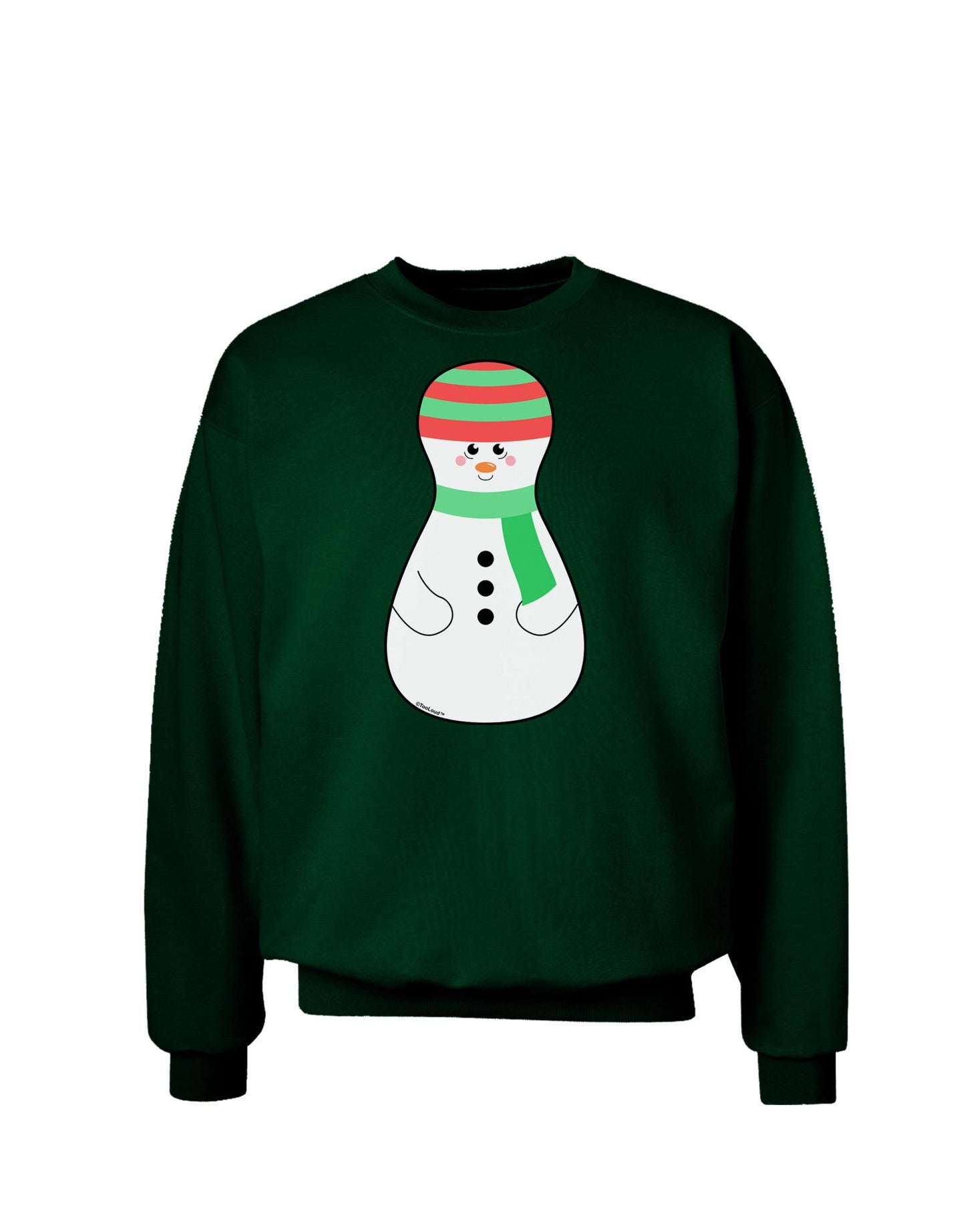 Cute Snowman Matryoshka Nesting Doll - Christmas Adult Dark Sweatshirt-Sweatshirts-TooLoud-Deep-Forest-Green-Small-Davson Sales