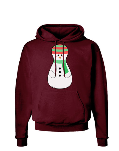 Cute Snowman Matryoshka Nesting Doll - Christmas Dark Hoodie Sweatshirt-Hoodie-TooLoud-Maroon-Small-Davson Sales