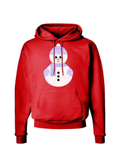 Cute Snowman With Hat and Scarf Christmas Dark Hoodie Sweatshirt-Hoodie-TooLoud-Red-Small-Davson Sales